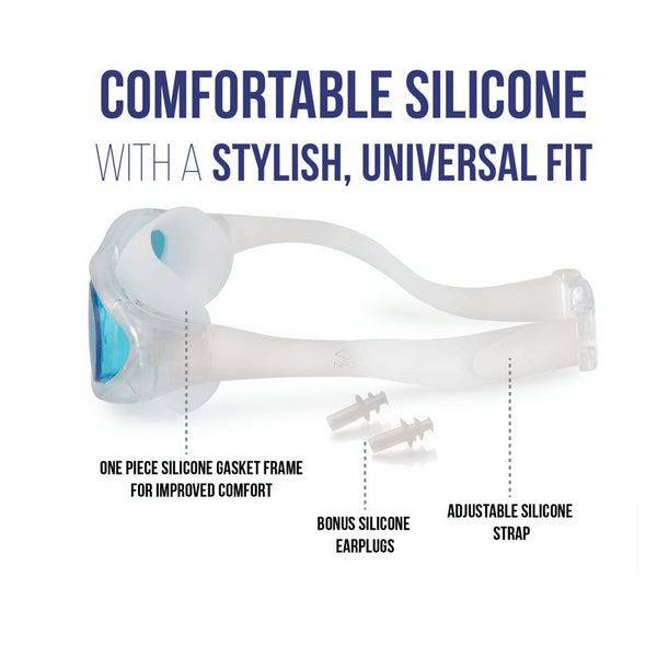 Protective Film Swimming Goggles With Ear Plugs